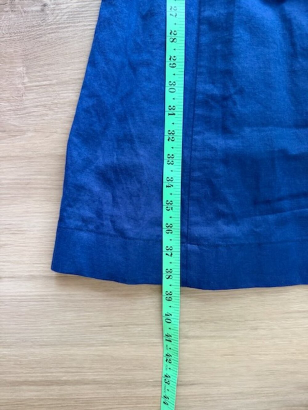 Sezane Blue Linen Tiered Mini Dress Sz 36 - Picture 6 of 8